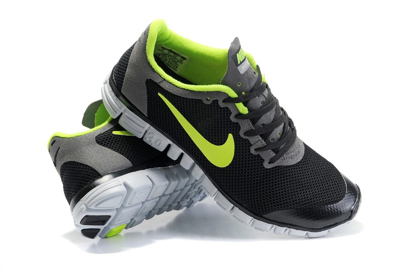 Nike Free 3.0 v2 Mens Shoes black yellow - Click Image to Close